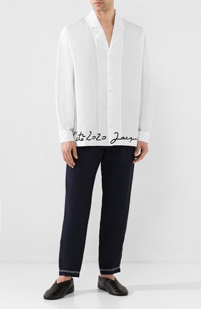 Мужские кожаные слиперы JIL SANDER черного цвета по цене 28600 руб., арт. JI34505A-11503 | Фото 2 Мужские кожаные слиперы JIL SANDER черного цвета, арт. JI34505A-11503 | Фото 2