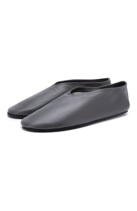 Мужские кожаные слиперы JIL SANDER серого цвета по цене 28600 руб., арт. JI34505A-11506 | Фото 1 Мужские кожаные слиперы JIL SANDER серого цвета, арт. JI34505A-11506 | Фото 1
