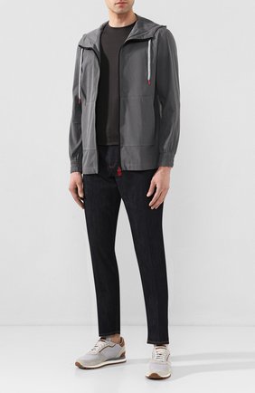 Мужская хлопковый кардиган KITON серого цвета по цене 85800 руб., арт. UMC010H0722202 | Фото 2 Мужская хлопковый кардиган KITON серого цвета, арт. UMC010H0722202 | Фото 2