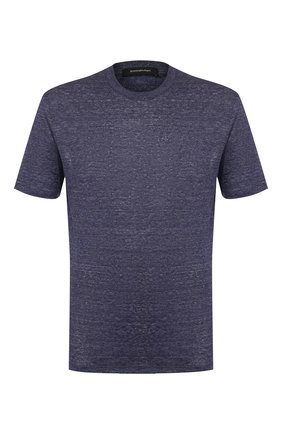 Мужская льняная футболка ERMENEGILDO ZEGNA синего цвета по цене 34500 руб., арт. UU553/706 | Фото 1 Мужская льняная футболка ERMENEGILDO ZEGNA синего цвета, арт. UU553/706 | Фото 1