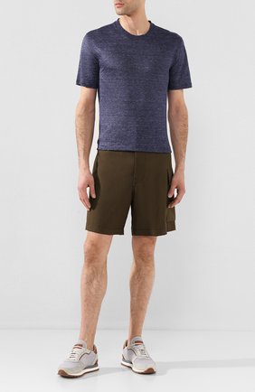 Мужская льняная футболка ERMENEGILDO ZEGNA синего цвета по цене 34500 руб., арт. UU553/706 | Фото 2 Мужская льняная футболка ERMENEGILDO ZEGNA синего цвета, арт. UU553/706 | Фото 2