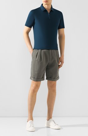 Мужское шерстяное поло LORO PIANA темно-зеленого цвета по цене 185000 руб., арт. FAL0543 | Фото 2 Мужское шерстяное поло LORO PIANA темно-зеленого цвета, арт. FAL0543 | Фото 2