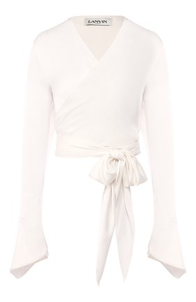 Женская блузка LANVIN белого цвета по цене 78600 руб., арт. RW-T0680U-3950-E20 | Фото 1 Женская блузка LANVIN белого цвета, арт. RW-T0680U-3950-E20 | Фото 1