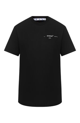Женская хлопковая футболка OFF-WHITE черного цвета по цене 21250 руб., арт. 0WAA049S20JER0031001 | Фото 1 Женская хлопковая футболка OFF-WHITE черного цвета, арт. 0WAA049S20JER0031001 | Фото 1
