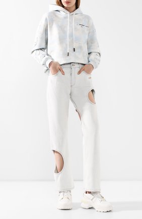 Женские джинсы OFF-WHITE голубого цвета по цене 49550 руб., арт. 0WYA018S20DEN0014000 | Фото 2 Женские джинсы OFF-WHITE голубого цвета, арт. 0WYA018S20DEN0014000 | Фото 2