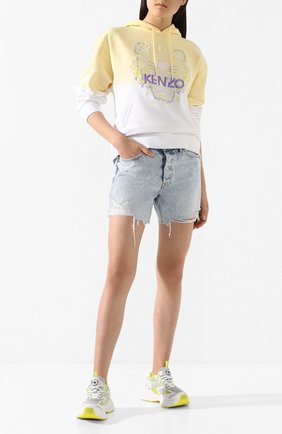 Женская хлопковое худи KENZO желтого цвета по цене 29250 руб., арт. FA52SW8674XG | Фото 2 Женская хлопковое худи KENZO желтого цвета, арт. FA52SW8674XG | Фото 2