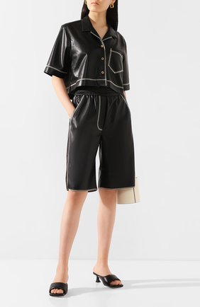 Женские шорты NANUSHKA черного цвета по цене 29950 руб., арт. Y0LIE_BLACK_VEGAN LEATHER | Фото 2 Женские шорты NANUSHKA черного цвета, арт. Y0LIE_BLACK_VEGAN LEATHER | Фото 2