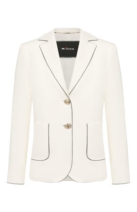 Женский кашемировый жакет KITON белого цвета по цене 317500 руб., арт. D49519K09R11 | Фото 1 Женский кашемировый жакет KITON белого цвета, арт. D49519K09R11 | Фото 1