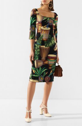 Женское шелковое платье DOLCE & GABBANA разноцветного цвета по цене 136500 руб., арт. F6F5PT/FSAZ7 | Фото 2 Женское шелковое платье DOLCE & GABBANA разноцветного цвета, арт. F6F5PT/FSAZ7 | Фото 2