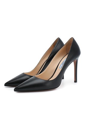 Женская кожаные туфли PRADA черного цвета по цене 48500 руб., арт. 1I834I-11-F0002-100 | Фото 1 Женская кожаные туфли PRADA черного цвета, арт. 1I834I-11-F0002-100 | Фото 1