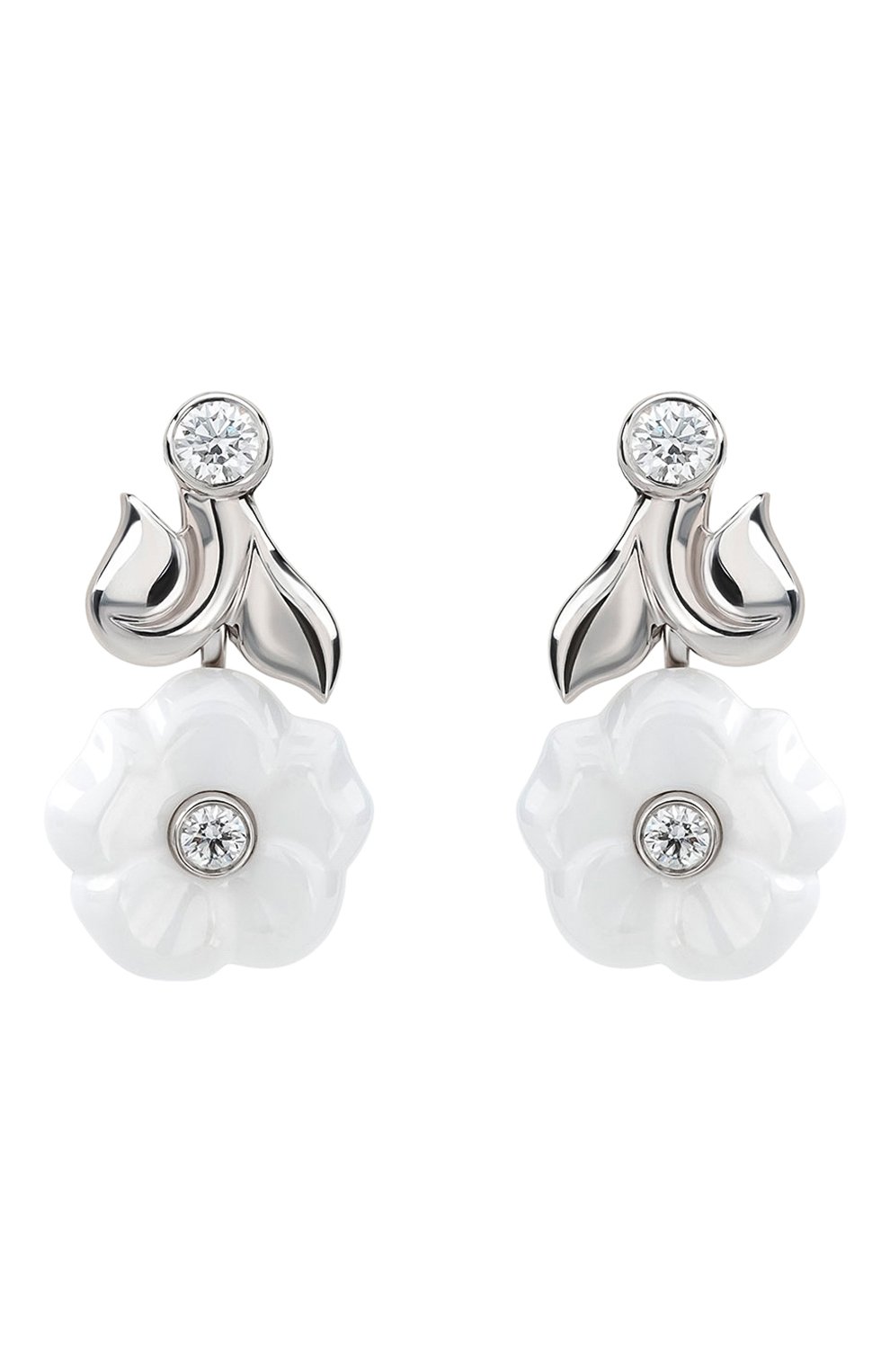 Женские серьги CHANEL белого золота цвета, арт. J10012 | Фото 1