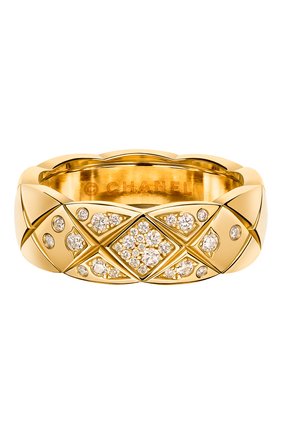 Женские кольцо CHANEL бесцветного цвета, арт. J10864 | Фото 1 (Материал сплава: Желтое золото; Драгоценные камни: Бриллианты)