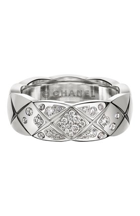 Женские кольцо CHANEL бесцветного цвета, арт. J10865 | Фото 1 (Материал сплава: Белое золото; Драгоценные камни: Бриллианты)