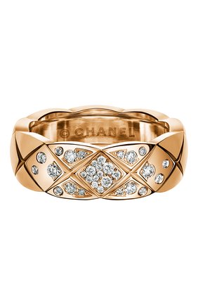 Женские кольцо CHANEL бесцветного цвета, арт. J11101 | Фото 1 (Материал сплава: Розовое золото; Драгоценные камни: Бриллианты)