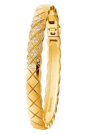 Женский браслет CHANEL бесцветного цвета, арт. J11140 | Фото 1 (Материал сплава: Желтое золото; Драгоценные камни: Бриллианты)