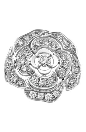 Женские кольцо CHANEL бесцветного цвета, арт. J11182 | Фото 2 (Материал сплава: Белое золото; Драгоценные камни: Бриллианты)