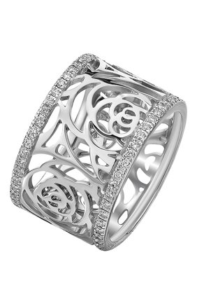 Женские кольцо CHANEL бесцветного цвета, арт. J3397 | Фото 1 (Материал сплава: Белое золото; Драгоценные камни: Бриллианты)
