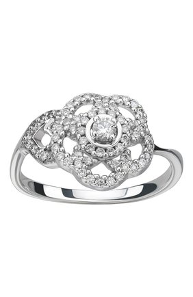 Женские кольцо CHANEL бесцветного цвета, арт. J3600 | Фото 2 (Материал сплава: Белое золото; Драгоценные камни: Бриллианты)