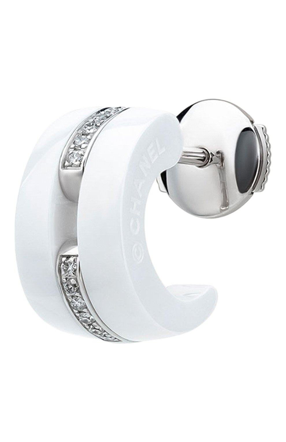 Женские серьги CHANEL белого золота цвета по цене 252900 руб., арт. J4303 | Фото 2 Женские серьги CHANEL белого золота цвета, арт. J4303 | Фото 2