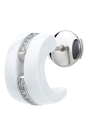 Женские серьги CHANEL белого золота цвета по цене 252900 руб., арт. J4303 | Фото 2 Женские серьги CHANEL белого золота цвета, арт. J4303 | Фото 2