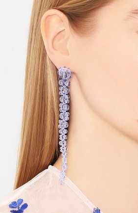 Женские серьги SIMONE ROCHA голубого цвета по цене 18750 руб., арт. ERG12/0903/SILVER | Фото 2 Женские серьги SIMONE ROCHA голубого цвета, арт. ERG12/0903/SILVER | Фото 2
