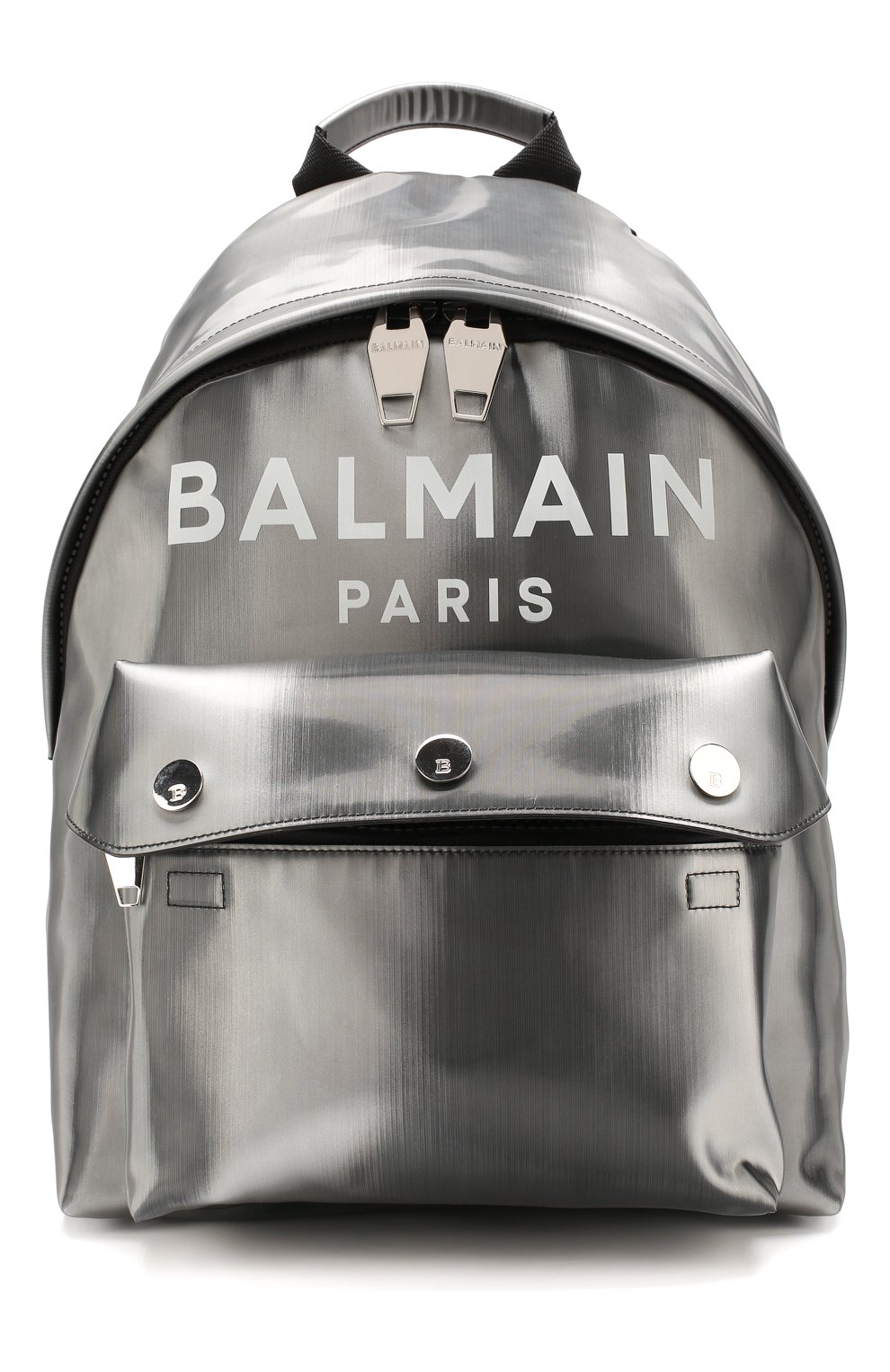 Мужской кожаный рюкзак b-back BALMAIN серебряного цвета, арт. TM0S115/LLED | Фото 1