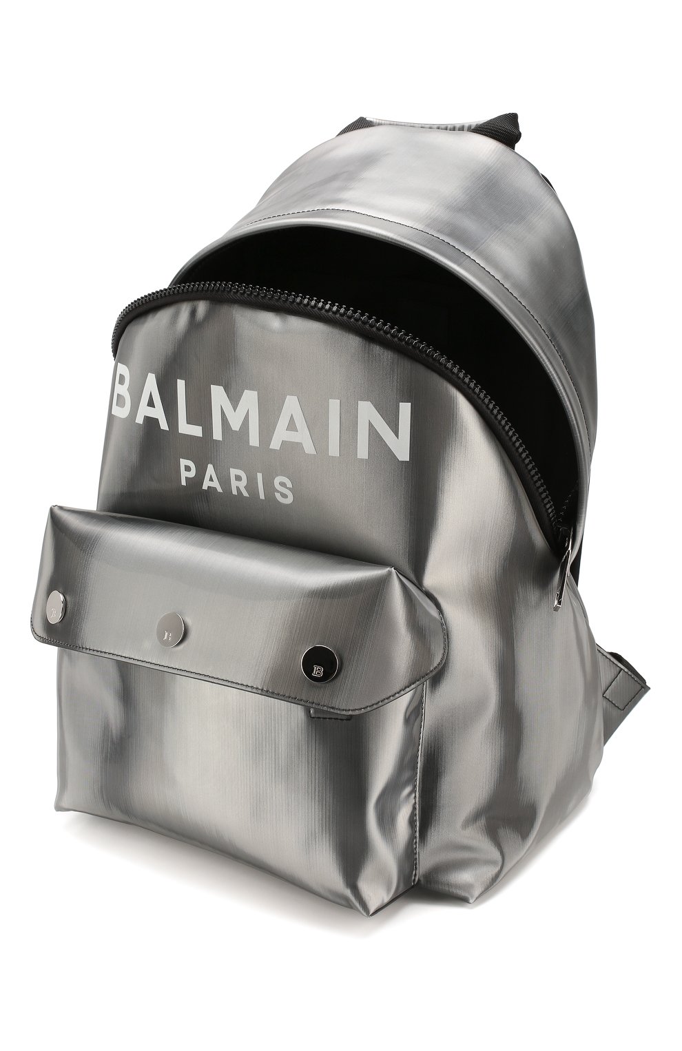 Мужской кожаный рюкзак b-back BALMAIN серебряного цвета по цене 136000 руб., арт. TM0S115/LLED | Фото 4 Мужской кожаный рюкзак b-back BALMAIN серебряного цвета, арт. TM0S115/LLED | Фото 4