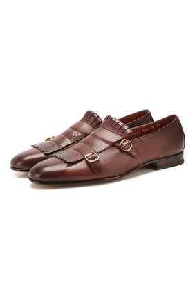 Мужские кожаные монки SANTONI коричневого цвета по цене 51700 руб., арт. MCNC13663LA3SDPSM52 | Фото 1 Мужские кожаные монки SANTONI коричневого цвета, арт. MCNC13663LA3SDPSM52 | Фото 1
