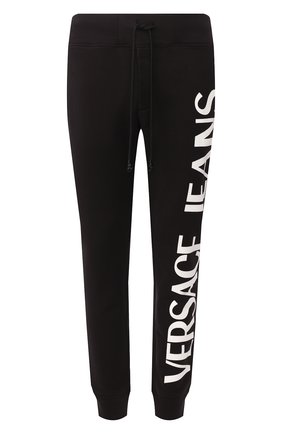 Мужской хлопковые джоггеры VERSACE JEANS COUTURE черного цвета по цене 19250 руб., арт. A2GVA1F3-VUP314 BIG L0G0/13956 | Фото 1 Мужской хлопковые джоггеры VERSACE JEANS COUTURE черного цвета, арт. A2GVA1F3-VUP314 BIG L0G0/13956 | Фото 1