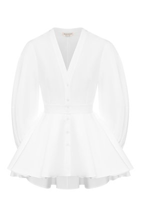 Женская хлопковая блузка ALEXANDER MCQUEEN белого цвета по цене 78200 руб., арт. 620373/QAAAD | Фото 1 Женская хлопковая блузка ALEXANDER MCQUEEN белого цвета, арт. 620373/QAAAD | Фото 1