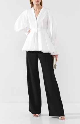 Женская хлопковая блузка ALEXANDER MCQUEEN белого цвета по цене 78200 руб., арт. 620373/QAAAD | Фото 2 Женская хлопковая блузка ALEXANDER MCQUEEN белого цвета, арт. 620373/QAAAD | Фото 2