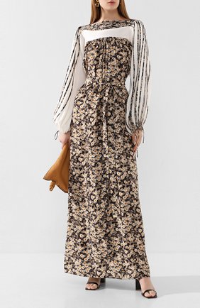 Женское шелковое платье STELLA MCCARTNEY разноцветного цвета по цене 329500 руб., арт. 600804/S0A49 | Фото 2 Женское шелковое платье STELLA MCCARTNEY разноцветного цвета, арт. 600804/S0A49 | Фото 2 (Материал внешний: Шелк; Рукава: Длинные; Случай: Повседневный; Длина Ж (юбки, платья, шорты): Макси; Принт: С принтом; Женское Кросс-КТ: Платье-одежда)