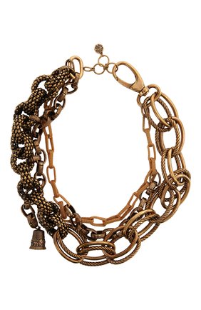 Женское колье ALEXANDER MCQUEEN золотого цвета по цене 113500 руб., арт. 621769/J160T | Фото 1 Женское колье ALEXANDER MCQUEEN золотого цвета, арт. 621769/J160T | Фото 1