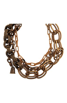Женское колье ALEXANDER MCQUEEN золотого цвета по цене 113500 руб., арт. 621769/J160T | Фото 2 Женское колье ALEXANDER MCQUEEN золотого цвета, арт. 621769/J160T | Фото 2