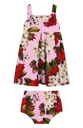 Женский комплект из платья и шорт DOLCE & GABBANA розового цвета по цене 14600 руб., арт. L2JD0S/FSGTD | Фото 2 Женский комплект из платья и шорт DOLCE & GABBANA розового цвета, арт. L2JD0S/FSGTD | Фото 2