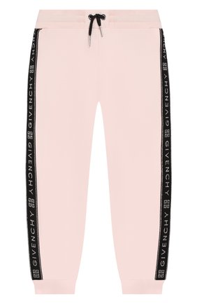 Детские хлопковые джоггеры GIVENCHY розового цвета по цене 11930 руб., арт. H04078 | Фото 1 Детские хлопковые джоггеры GIVENCHY розового цвета, арт. H04078 | Фото 1