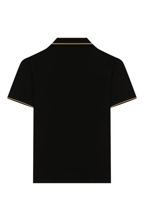 Детское хлопковое поло DOLCE & GABBANA черного цвета по цене 13300 руб., арт. L4JT8V/G7WGA/8-14 | Фото 2 Детское хлопковое поло DOLCE & GABBANA черного цвета, арт. L4JT8V/G7WGA/8-14 | Фото 2