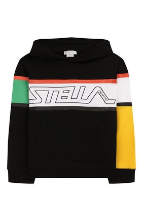 Детский хлопковое худи STELLA MCCARTNEY черного цвета по цене 6155 руб., арт. 588442/S0J29 | Фото 1 Детский хлопковое худи STELLA MCCARTNEY черного цвета, арт. 588442/S0J29 | Фото 1