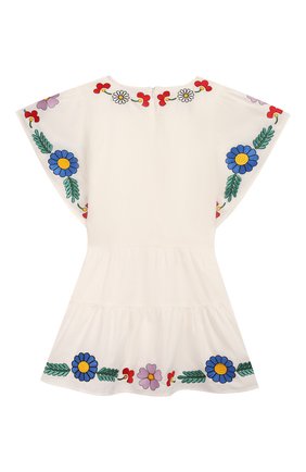 Детское хлопковое платье STELLA MCCARTNEY белого цвета по цене 6480 руб., арт. 588691/S0K62 | Фото 2 Детское хлопковое платье STELLA MCCARTNEY белого цвета, арт. 588691/S0K62 | Фото 2