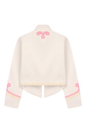 Детский хлопковый жакет STELLA MCCARTNEY белого цвета по цене 10350 руб., арт. 596555/S0KF7 | Фото 2 Детский хлопковый жакет STELLA MCCARTNEY белого цвета, арт. 596555/S0KF7 | Фото 2