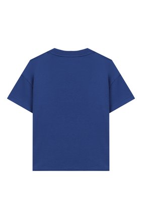 Детская хлопковая футболка PHILOSOPHY DI LORENZO SERAFINI KIDS синего цвета по цене 5520 руб., арт. PJTS28/JE138/VH003/XXS-XS | Фото 2 Детская хлопковая футболка PHILOSOPHY DI LORENZO SERAFINI KIDS синего цвета, арт. PJTS28/JE138/VH003/XXS-XS | Фото 2