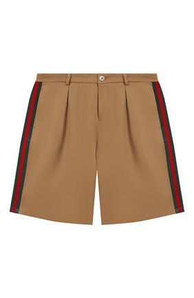 Детские хлопковые шорты GUCCI бежевого цвета по цене 23250 руб., арт. 600269/XWAEW | Фото 1 Детские хлопковые шорты GUCCI бежевого цвета, арт. 600269/XWAEW | Фото 1