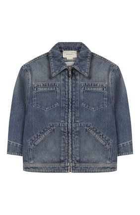 Детского джинсовая куртка GUCCI синего цвета по цене 93250 руб., арт. 591351/XDAZK | Фото 1 Детского джинсовая куртка GUCCI синего цвета, арт. 591351/XDAZK | Фото 1 (Материал внешний: Хлопок; Рукава: Длинные; Кросс-КТ: Деним, Сезон: лето; Ростовка одежда: 10 - 11 лет | 140 - 146см, 13 - 15 лет | 158 см, 4 года | 104 см, 5 лет | 110 см, 6 лет | 116 см, 8 лет | 128 см)