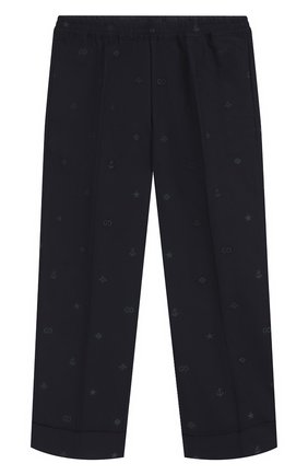 Детские хлопковые брюки GUCCI синего цвета по цене 28200 руб., арт. 600348/XWAHH | Фото 2 Детские хлопковые брюки GUCCI синего цвета, арт. 600348/XWAHH | Фото 2
