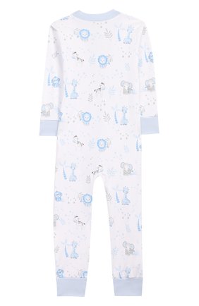 Женская хлопковая пижама MAGNOLIA BABY голубого цвета, арт. 649-ZP-LB. | Фото 2 (Материал внешний: Хлопок; Рукава: Длинные)