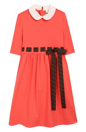 Детское платье FENDI кораллового цвета по цене 35000 руб., арт. JFB313/A6IK/8A-12+ | Фото 1 Детское платье FENDI кораллового цвета, арт. JFB313/A6IK/8A-12+ | Фото 1