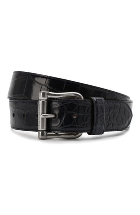 Мужской ремень из кожи аллигатора RALPH LAUREN темно-синего цвета по цене 153500 руб., арт. 404795767/AMIS | Фото 1 Мужской ремень из кожи аллигатора RALPH LAUREN темно-синего цвета, арт. 404795767/AMIS | Фото 1
