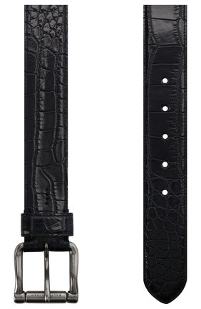 Мужской ремень из кожи аллигатора RALPH LAUREN темно-синего цвета по цене 153500 руб., арт. 404795767/AMIS | Фото 2 Мужской ремень из кожи аллигатора RALPH LAUREN темно-синего цвета, арт. 404795767/AMIS | Фото 2