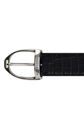 Мужской ремень из кожи аллигатора RALPH LAUREN темно-синего цвета по цене 109500 руб., арт. 404795770/AMIS | Фото 3 Мужской ремень из кожи аллигатора RALPH LAUREN темно-синего цвета, арт. 404795770/AMIS | Фото 3