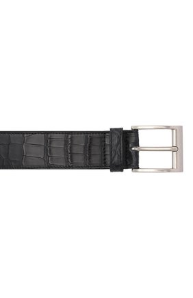 Мужской ремень из кожи аллигатора BOTTEGA VENETA темно-синего цвета по цене 174000 руб., арт. 609180/V203C/AMIS | Фото 3 Мужской ремень из кожи аллигатора BOTTEGA VENETA темно-синего цвета, арт. 609180/V203C/AMIS | Фото 3